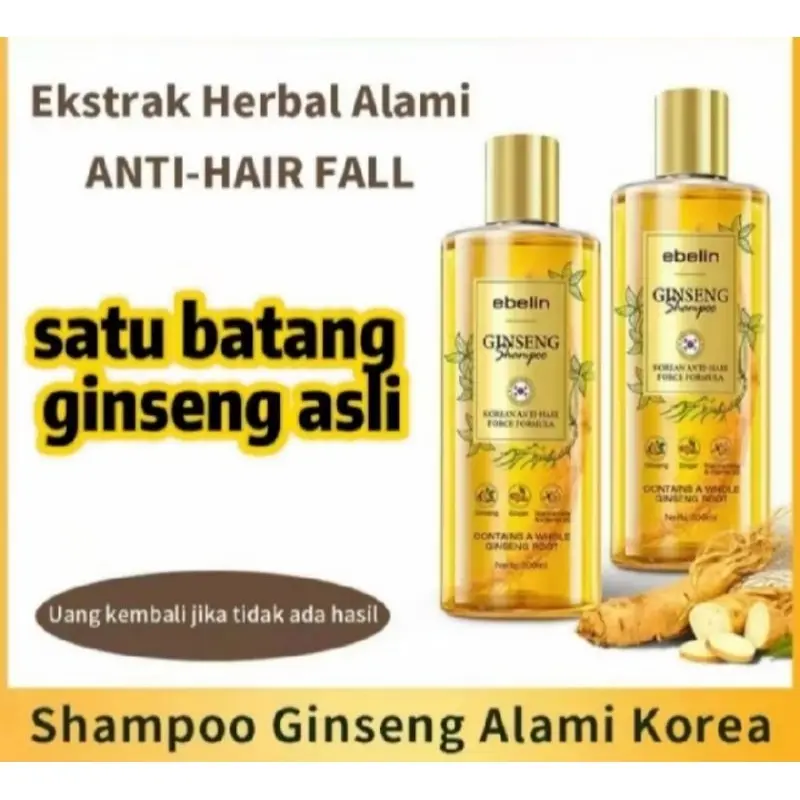EBELIN SHAMPOO ANTI HAIR FALL SHAMPOO 300ML GINSENG ALAMI MENGATASI RAMBUT RONTOK PERAWATAN RAMBUT SHAMPOO GINSENG ALAMI 1