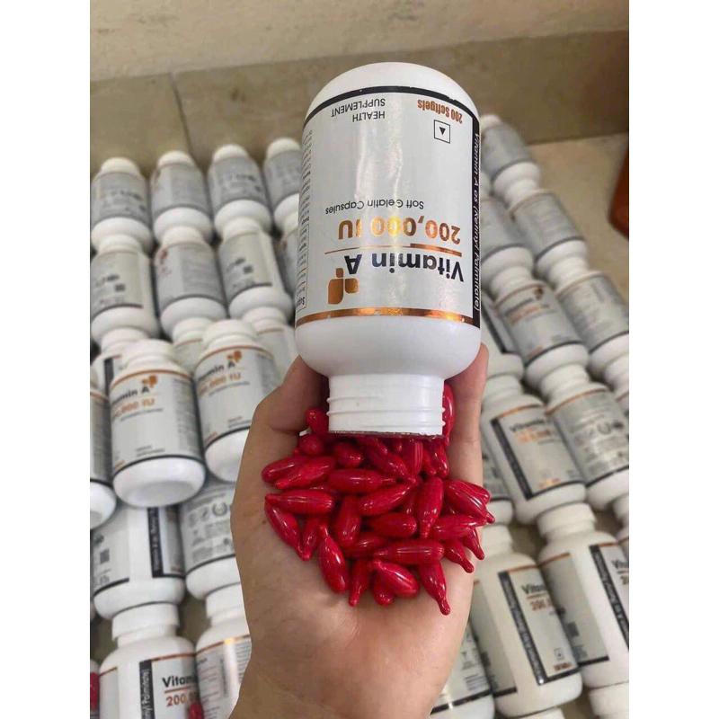 1 Viên Vitamin A Ấn Màu Đỏ 200.000 IU Cho Trẻ Em Từ 1 Tuổi Trở Lên Và Người Lớn Liều Lượng Cao Chuẩn Bộ Y Tế Date Mới Nhất
