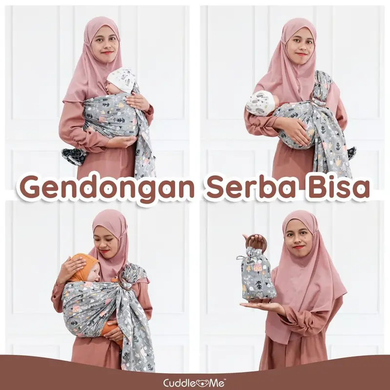 Gendongan Bayi Ringsling CuddleMe Bamboo Sling for Newborn Toodler Bunda Gendong 1