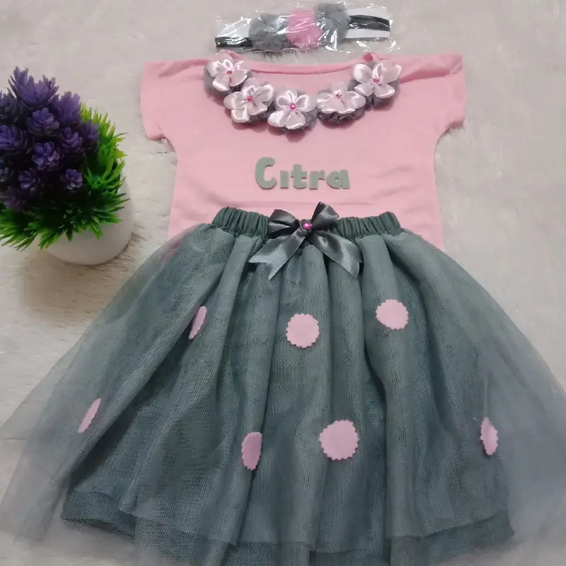 stelan anak perempuan lucu bisa reques warna, bisa reques nama anak di baju, dress anak perempuan baju anak cewe lucu baju anak viral stelan anak cewe lucu stelan anak perempuan lucu Cantik 1