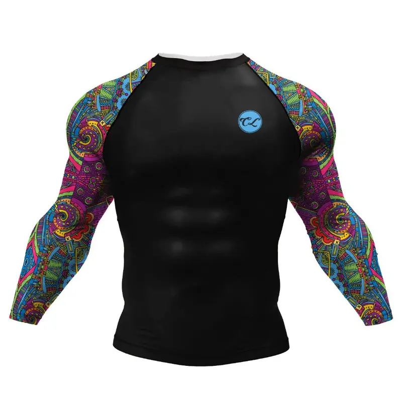 Áo tay dài tập luyện Rashguard BJJ MMA bơi lội 047 5