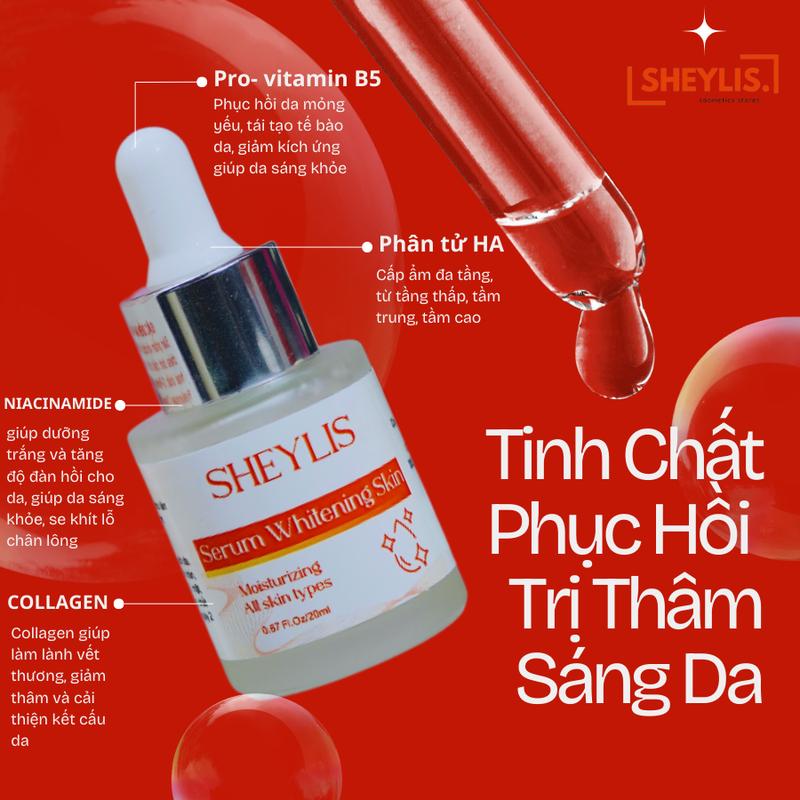 Sheylis - SERUM PHỤC HỒI,DƯỠNG SÁNG, MỜ THÂM MỤN VÀ NÁM SHEYLIS [HA + B5 + NIACINAMIDE + COLLAGEN] 20ML 2