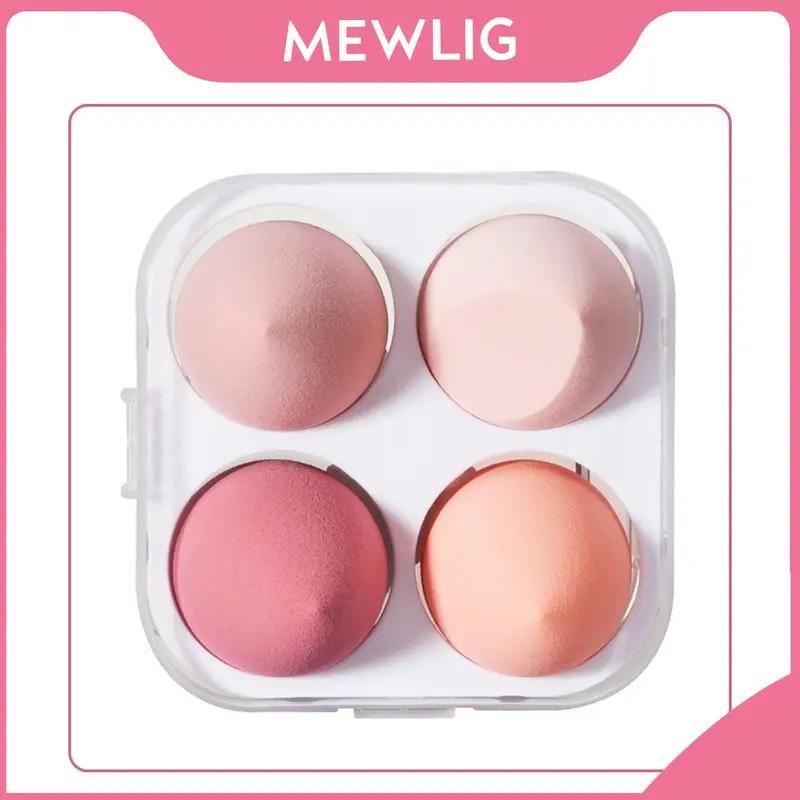 Mút trang điểm 4 chiếc đựng hộp mix màu 0