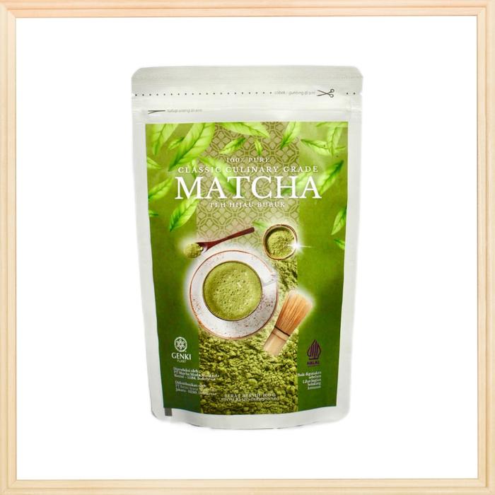 Gambar Genki Plant Pure Japanese Matcha Powder - 100 g dari Genki Plant Kota Administrasi Jakarta Utara Tokopedia