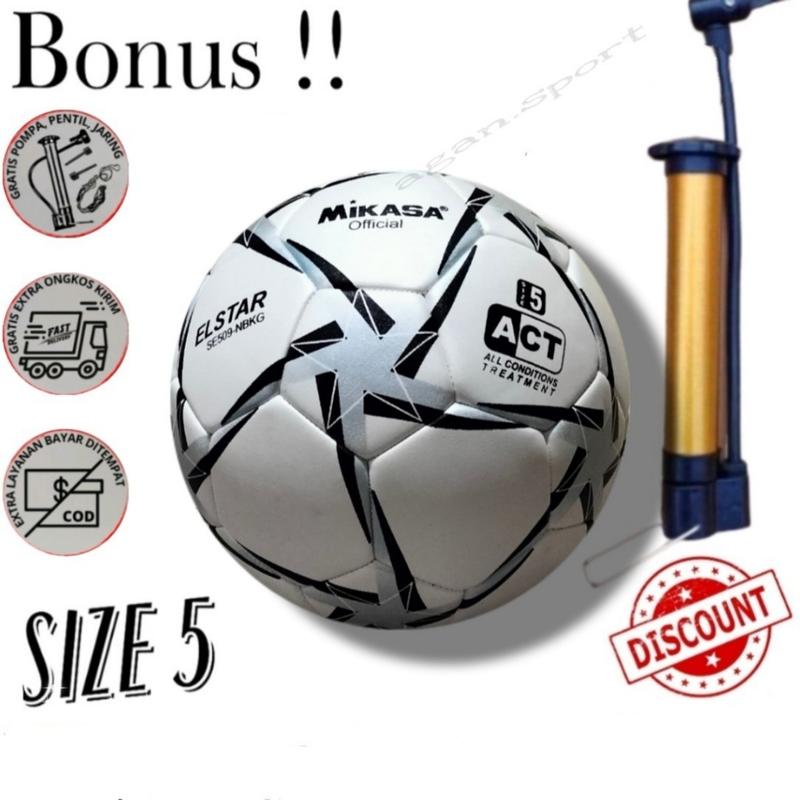 Product Introduction of BOLA SEPAK SIZE 5 MIKASA ELSTAR KUALITAS ORIGINAL 100% REALPICT FREE POMPAAN Ball 0