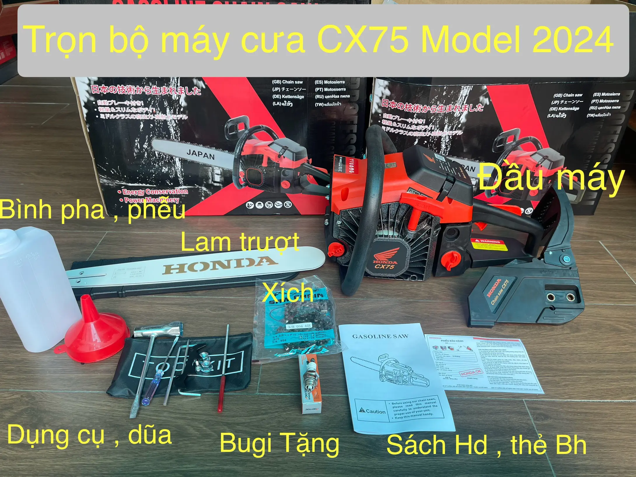 máy cưa xích  CS75 đời mới nhất 2024