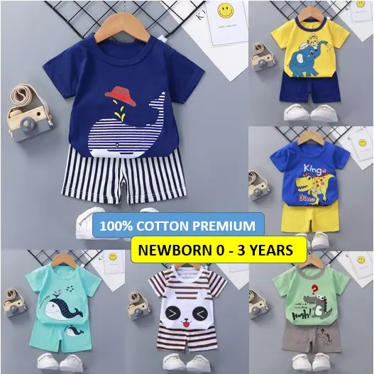 Baby Shop Barang Baby Online Murah 1Y-7Y) Cotton Mix Jersey Baju