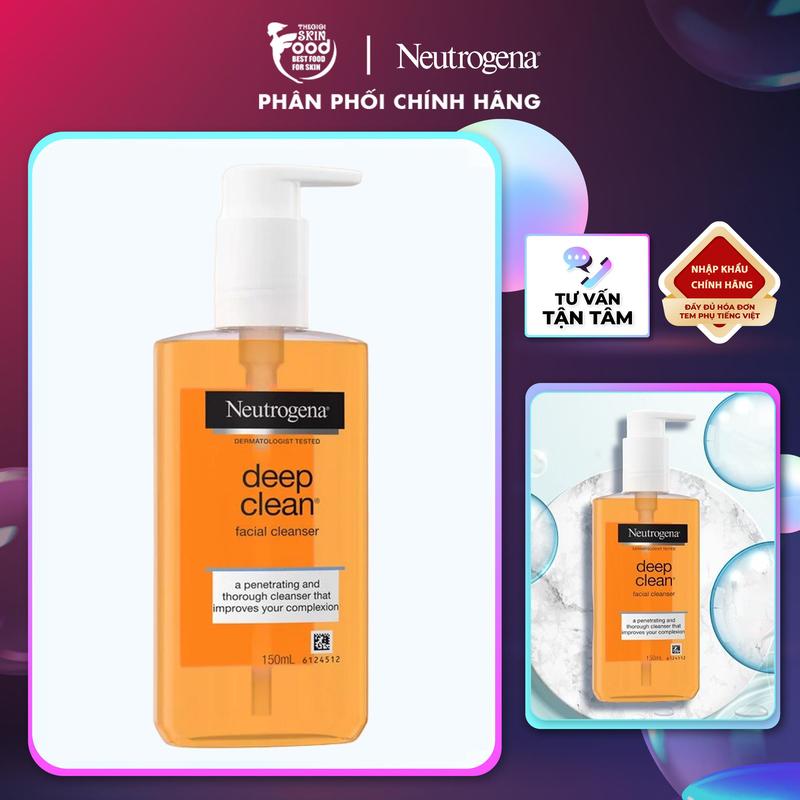 Sữa Rửa Mặt Dạng Gel Neutrogena Deep Clean Facial Cleanser 150ml Skincare