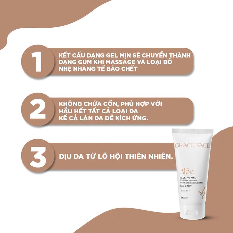 Tẩy tế bào da chết dạng gel không chứa hạt Grace Face Peeling Gel 200ml Face & Body Grace Face Skincare 3