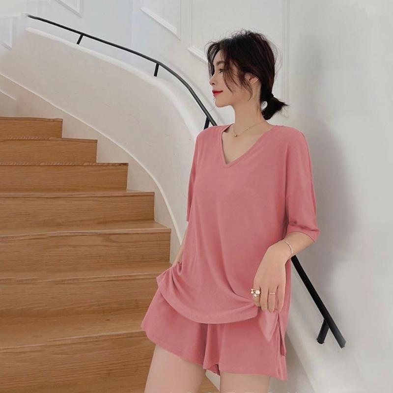 ĐỒ BỘ Nữ ĐÙI NGỦ CỔ TIM THUN LẠNH SIÊU MỚI THỜI TRANG HÀNG ĐẦU CHẤT THUN LẠNH MỀM MỊN CÓ GIÃN(45-90KG) đồ ngủ coquette