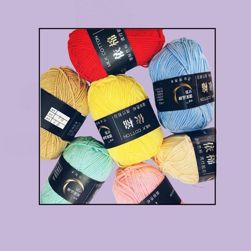 Combo 50 Cuộn Len Milk Cotton 50g - Được Chọn Màu