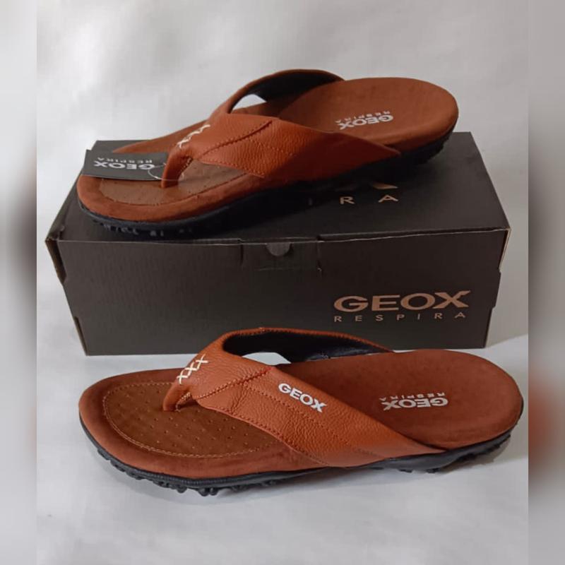 SANDAL JEPIT PRIA GEOX SENDAL KULIT ASLI MURAH DENGAN OUSOLE KARET EMPUK DAN NYAMAN DIPAKAI 3