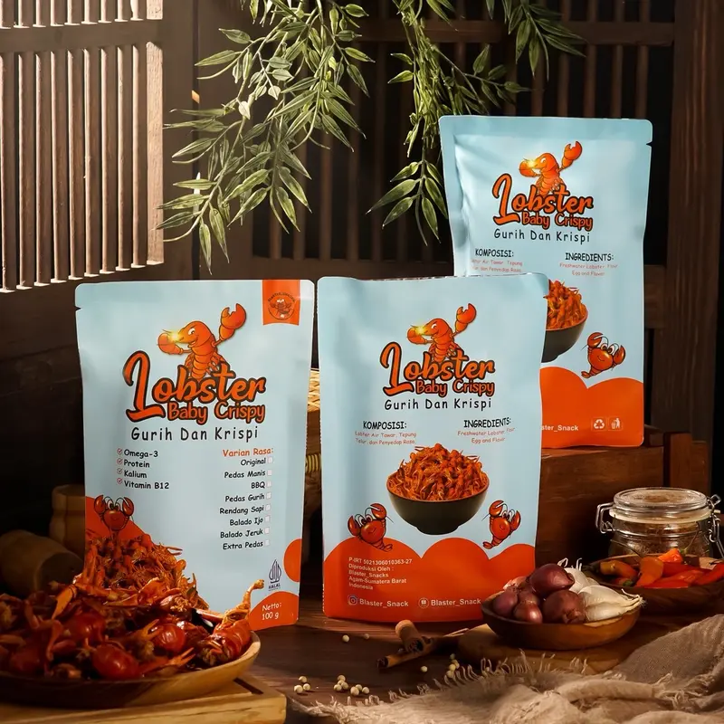 Lobster air tawar krispi kemasan 100 gram (isi 5 pcs) 6