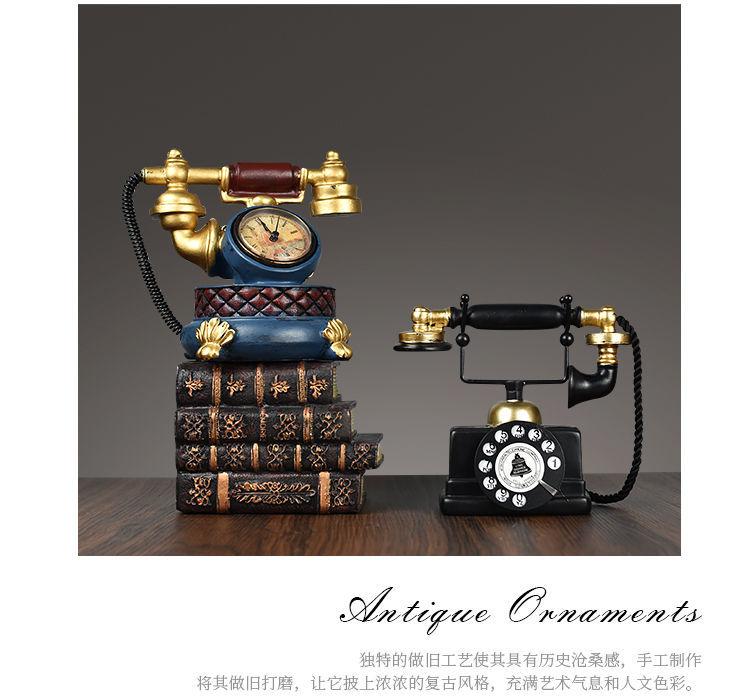 Product Introduction of Retro American Industrial Style Telephone Resin Model Decoration Living Room Simulation Crafts Wine Cabinet Decoration Creative 6