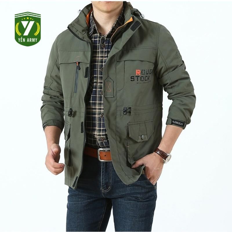 Áo Khoác Lính Nam - Áo Khoác Kaki Nam Túi Hộp Phong Cách Lính Mỹ - Mã AK086