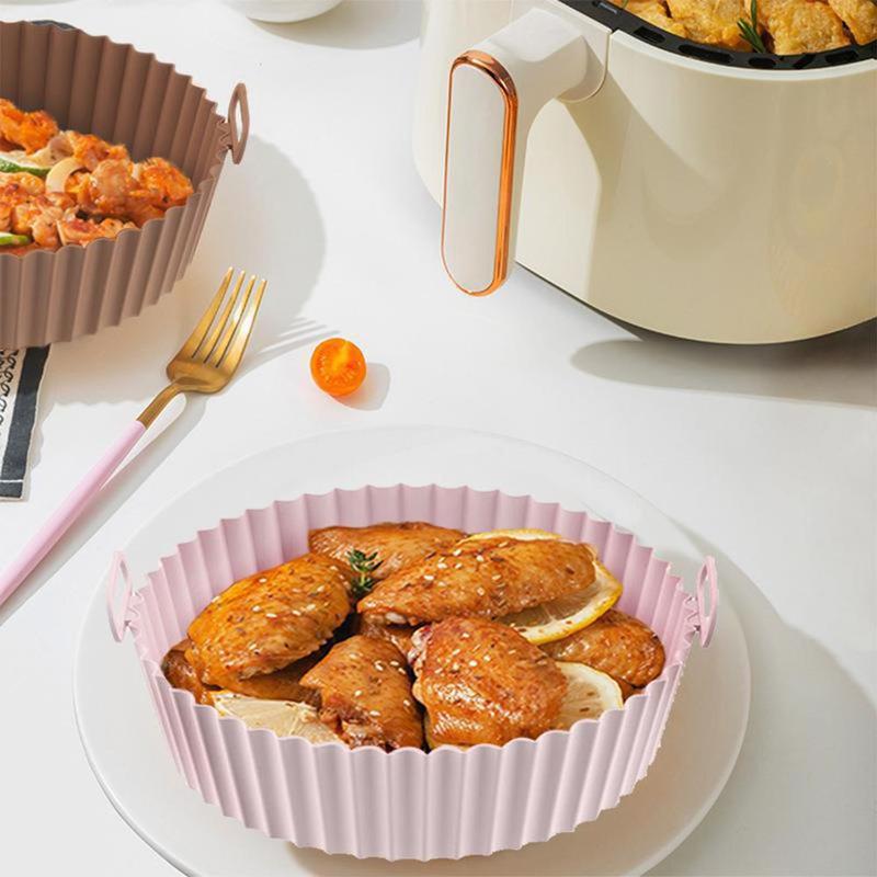 Silicone Air Fryer Liner, 1 Count Round Reusable Heat Resistant Air Fryer Basket, Household Air Fryer Liner for Home Kitchen 1