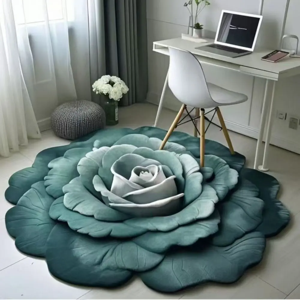 Baby Crawl Special-shaped Flower Carpet Pastoral Soft Blanket 60x60cm Sunflower Door Gasket Cloakroom
