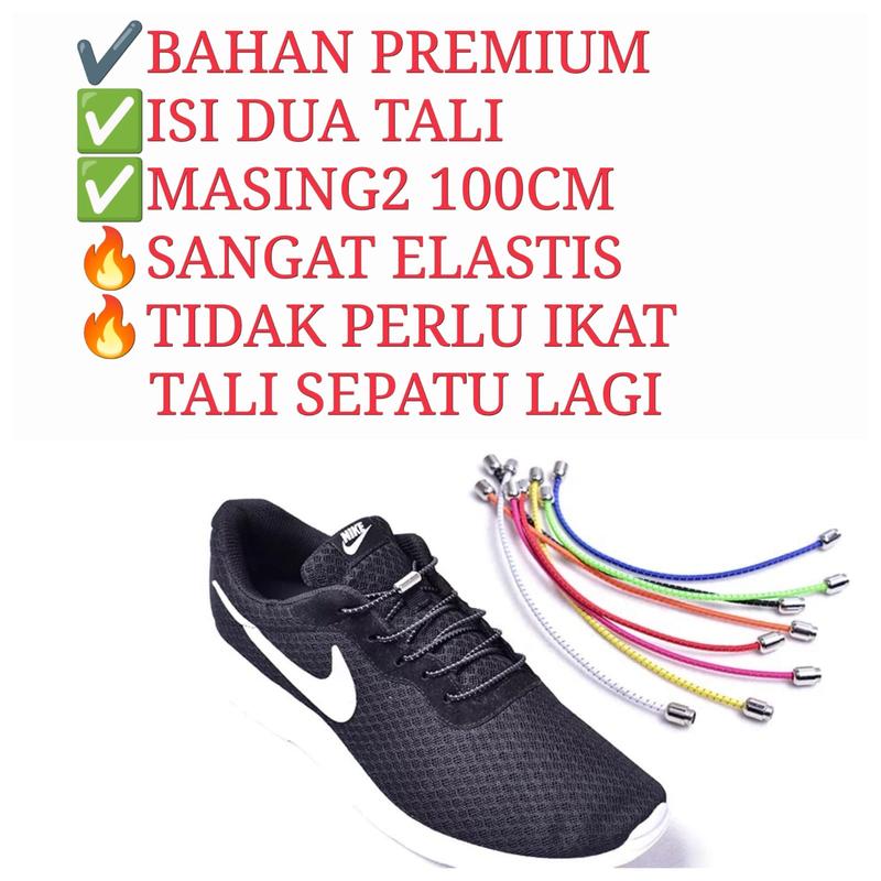 TALI SEPATU PRAKTIS TALI SEPATU INOVATIF TANPA IKAT SHOE LACES AKSESORIS SEPATU 3