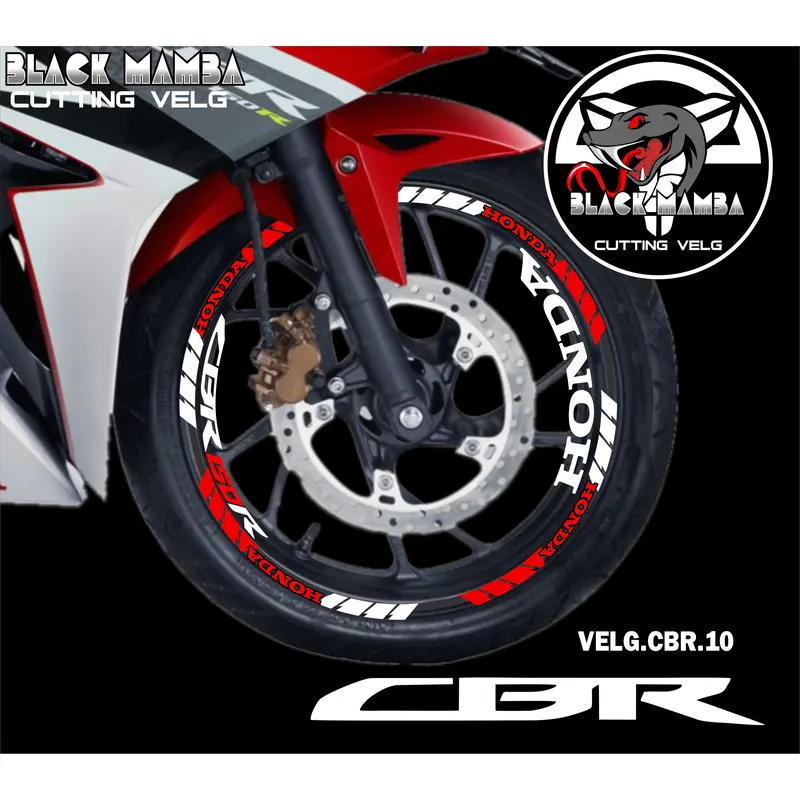 (COD) CUTTING STICKER VELG CBR 150R - STIKER LIS LIST VARIASI BAN/VELG HONDA CBR 150 R 10 6