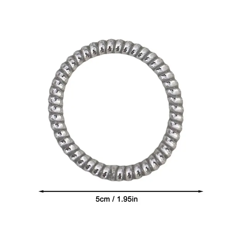 Dây Buộc Tóc Đường Dây Điện Thoại Cho Nữ Dây Buộc Tóc Vòng Đơn Giản Ngầu V5P3 6