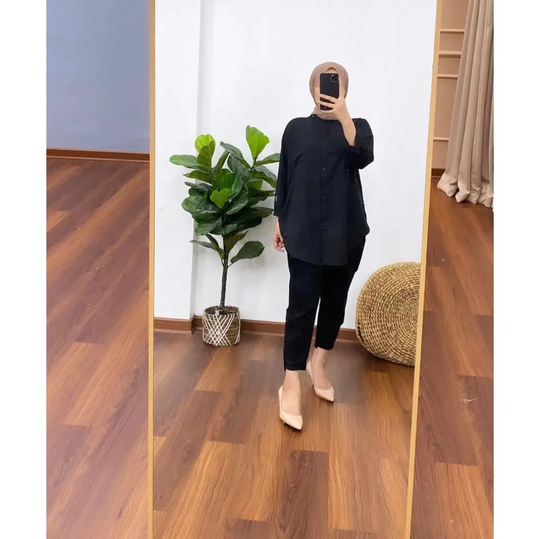 Kemeja Tunik Polos Jumbo LD120 SHAKILA PREMIUM Wanita