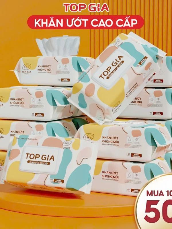 Khăn ướt Topgia cao cấp 100 tờ mềm mại an toàn cho mọi làn da - Cho Bé khanu khăn ướt giấy khăn lau khăn ướt khăn ướt 10 bich khăn giấy khăn ướt baby wipes wet wipes khai khăn giấy khô cho bé sơ sinh