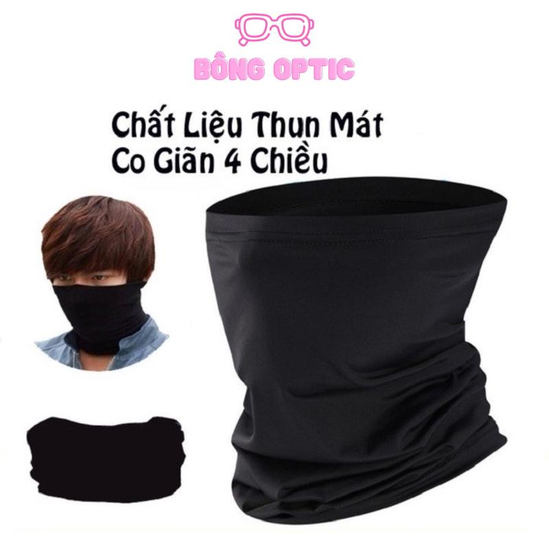 Khăn Phượt Đa Năng Đen Trơn, Khăn Ống Đa Năng Đen Chống Nắng , Chống Bụi Thời Trang Che Mặt
