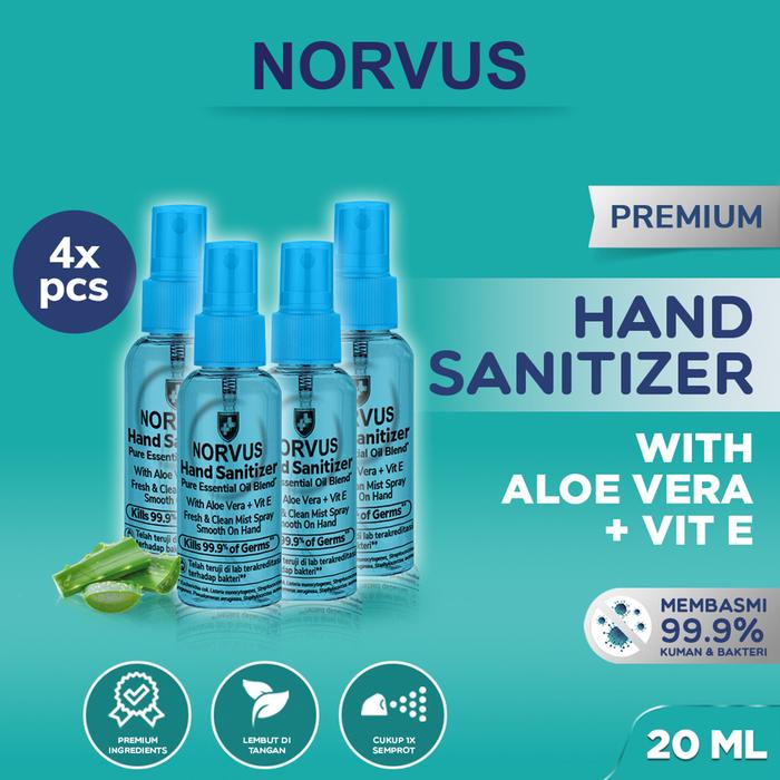 Gambar Hand Sanitizer 4x 20ml - NORVUS dari Norvus Indonesia Kota Administrasi Jakarta Barat Tokopedia
