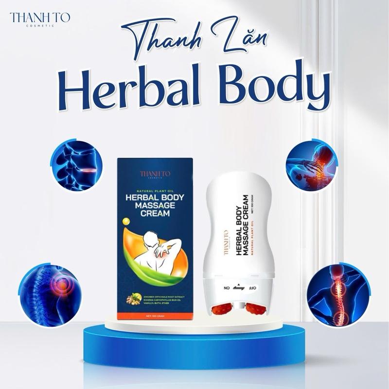 Kem Dầu Thanh Lăn Massage Herbal Body Hỗ trợ giảm nhức mỏi đầu lăn cao su