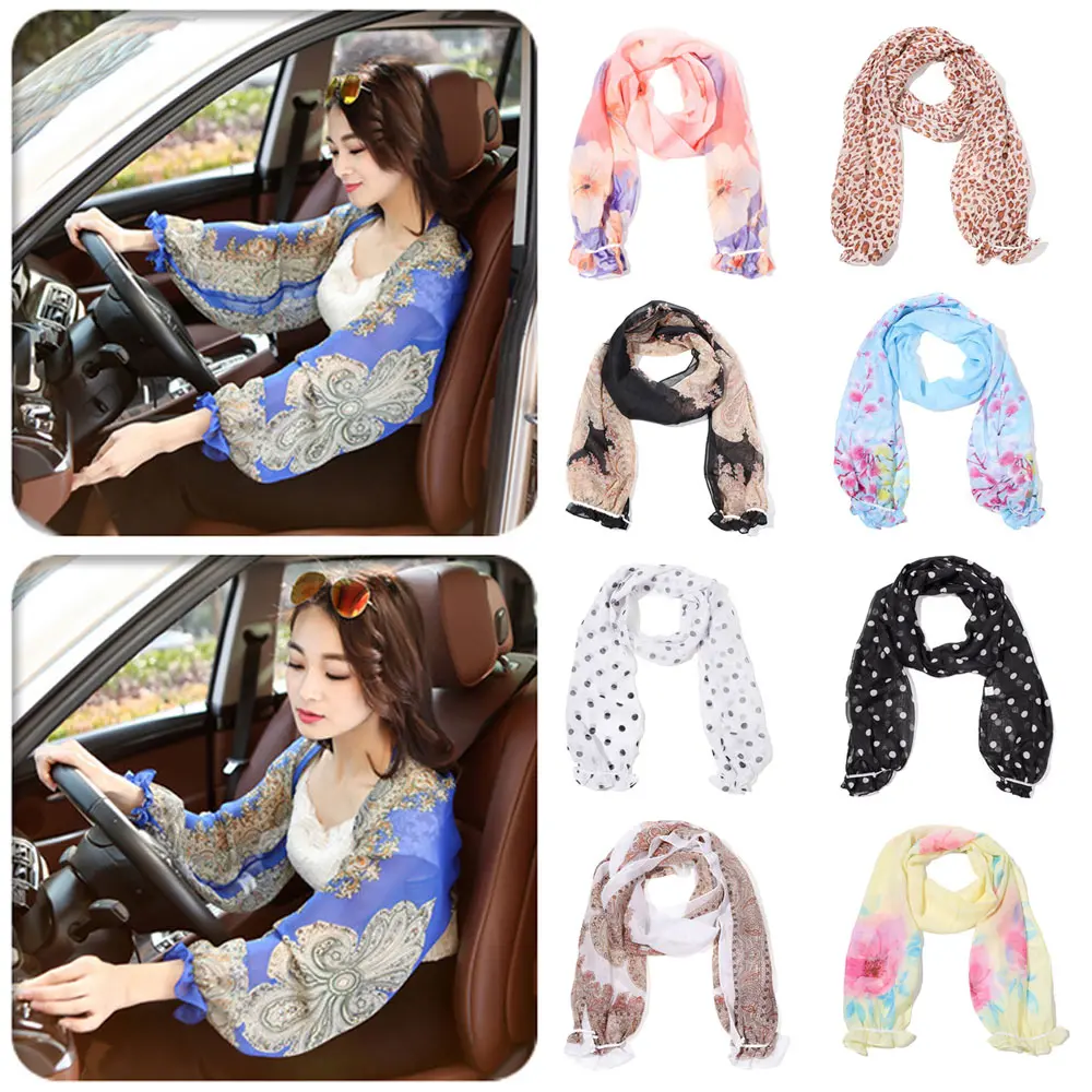 Women Cycling Thin Arm Protector Shawl Sun Protection Clothing Anti-UV