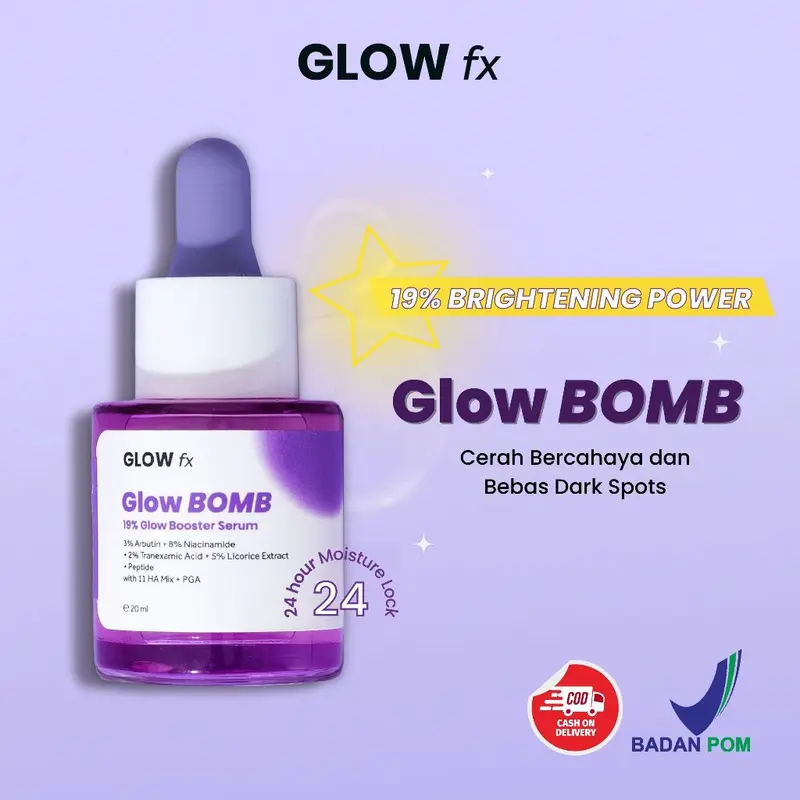 GLOW FX Glow Bomb Serum | Acne Pure Serum - Serum Glowing & Bekas Jerawat 19% Brightening Power ACNE SERUM GLOWFX GLOW FX Acne Pure Serum - Serum Untuk Jerawat GLOWFX ACNE BOMB SERUM 3