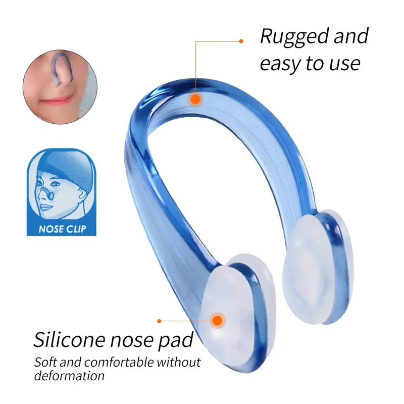 Professional Swimming Training Soft Non-slip Nose Clip, 4 Counts/set Waterproof Comfortable Nose Clip, Swimming Accessories for Adults & Children 2