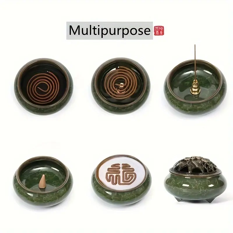 12-Piece DIY Incense Making Kit - Artisanal Incense Sticks, Ceramic Burner, Copper Tool Kit, Topological Print Incense Cones, Negative Energy Removal, Mood-Boosting Aromatherapy, Home Decor Accent for a Peaceful Living Space Perfume Scent Freshener