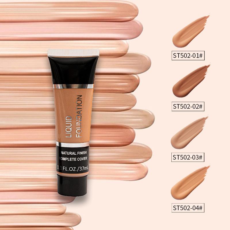 Product Introduction of Exclusive for Cross-Border Moisturizing Brightening Concealer Foundation Natural Long Lasting Oil Control BB Cream Waterproof Smear-Proof European and American Shading Powder 5
