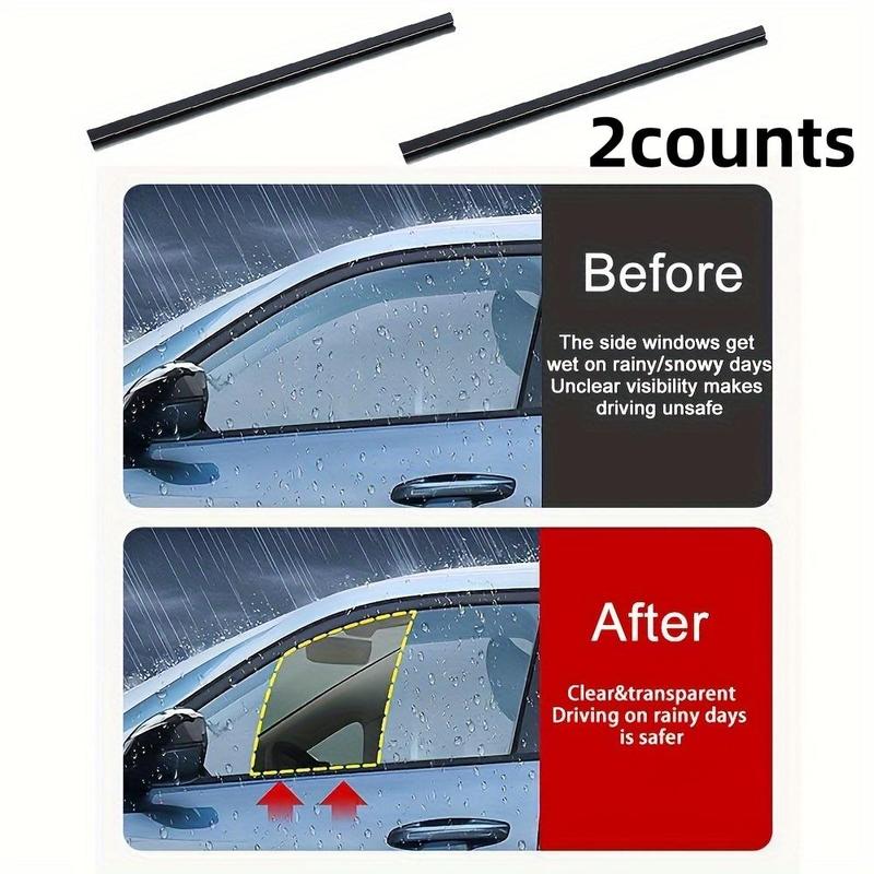 Product Introduction of Car Side Window Rain Cover, Car Side Window Rain Scraper, Clear View Car Side Window Rain Cover for Driver & Passenger Window 7