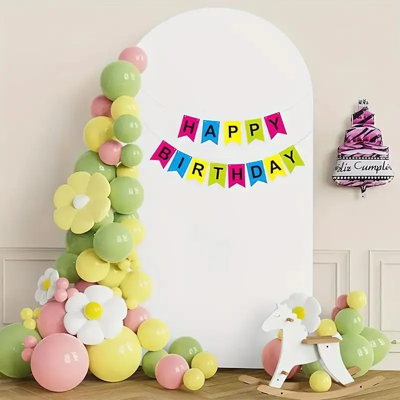 Wedding Arch Cover, 1 Count Double-sided Wedding Arch Backdrop Cover, Versatile Backdrop for Wedding Birthday Teen Shower and Special Events, Banners 3