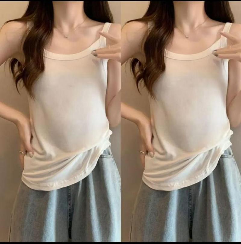 Product Introduction of 2025 Plus Size Black Camisole for Women Spring Summer Sleeveless Base Shirt Versatile Commuting Design 5