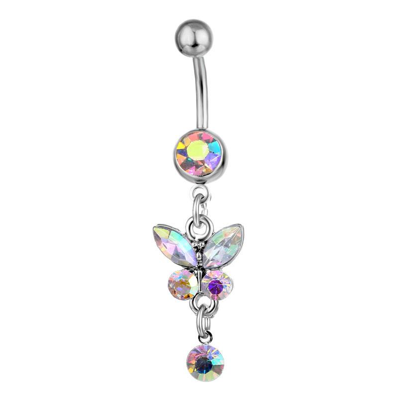 Product Introduction of Steel Belly Button Ring Navel Nombril  Belly Ring Butterfly Flower  Navel Ring Fashion Body  Belly Bar Body Belly 40