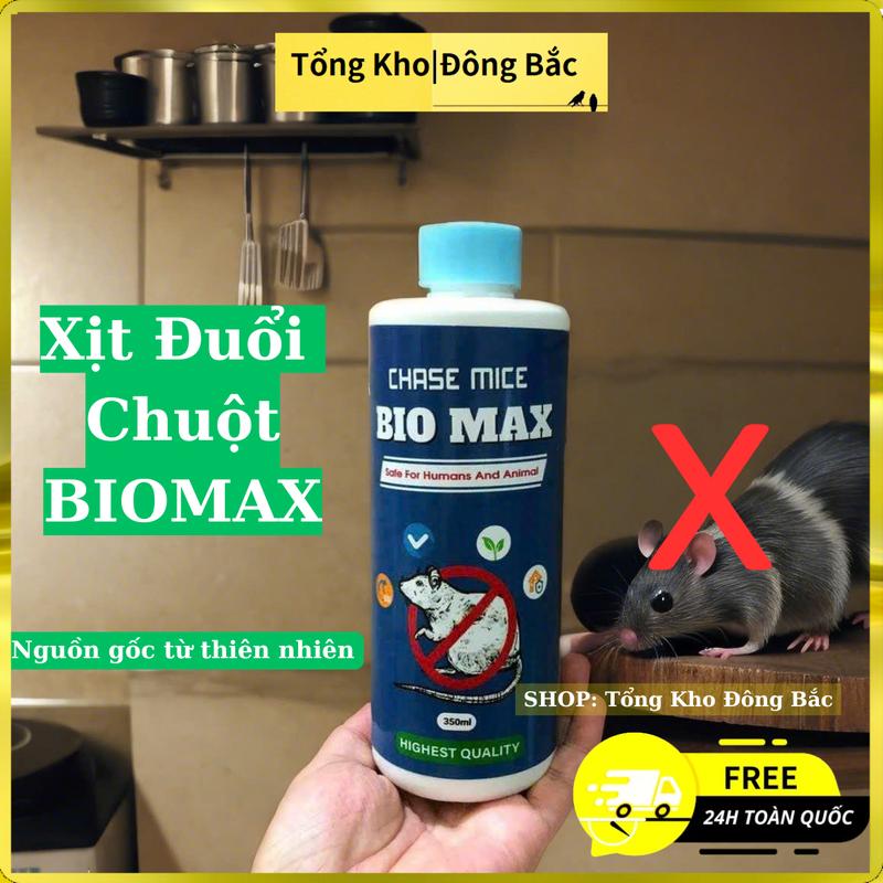 Chai xịt đuổi chuột BioMAX công nghệ Đức, nguồn gốc thảo mộc không mùi ,xua đuổi chuột, gián, côn trùng dích 500 ML
