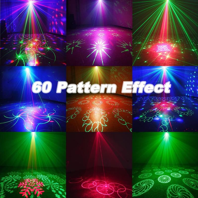 USB Powered 3 In 1 LED Stage Light, Audio Event Disco Light, RGB Projector Party Light With Remote Control For Karaoke Bars Nightclubs Birthday 4