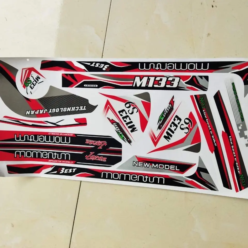 Bộ Tem dán xe điện 133M bò nhỏ Nhãn Dán