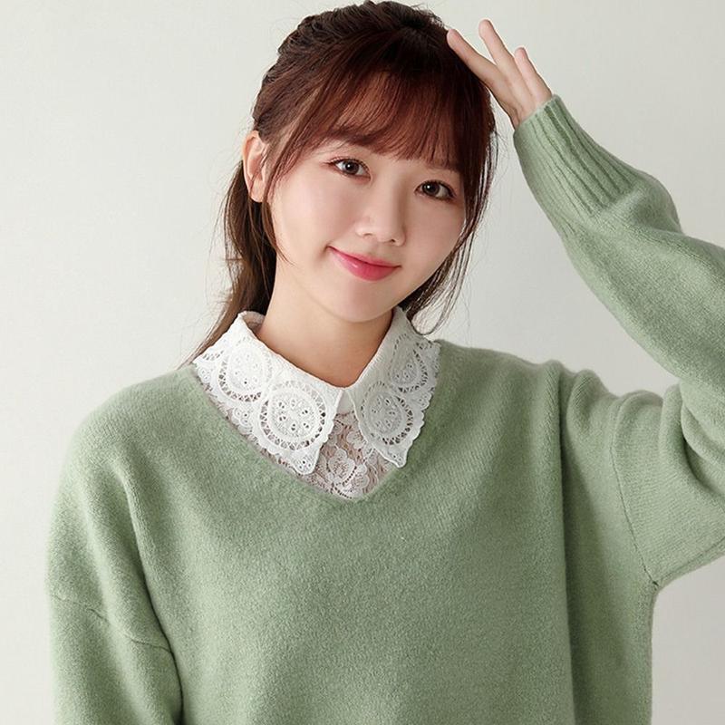 Product Introduction of Áo Sơ Mi Cotton, Cổ Áo Giả Cổ Điển Phong Cách Cổ Điển Cổ Bẻ Áo, Phụ Kiện Quần Áo Có Thể Tháo Rời Cho Nữ, Thời Trang 21