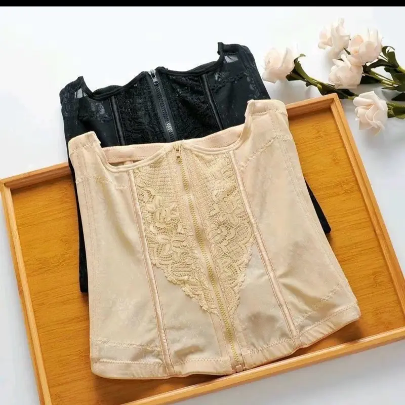 Gen nịt bụng định hình hoạ tiết vải lưới co giãn chống cuộn hàng đẹp nữ gen nịt bụng Women 5