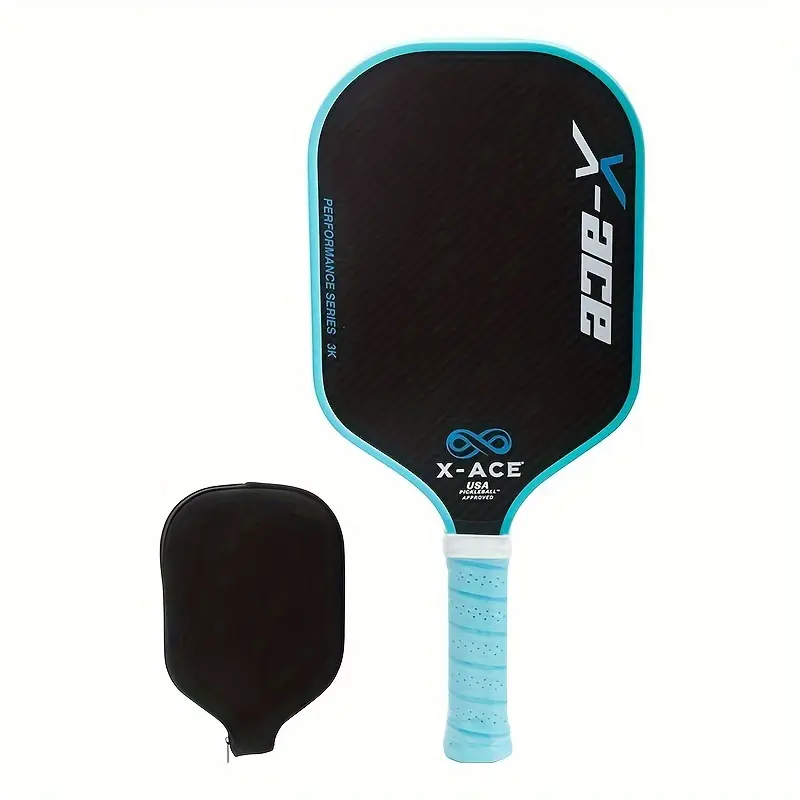 X-Ace Premium 3K Carbon Fiber Pickleball Paddle - High Grip & Spin, Ideal For Beginners To Pros, Includes Protective Bag Outdoor Sports Pickle Racquet Competition Professional