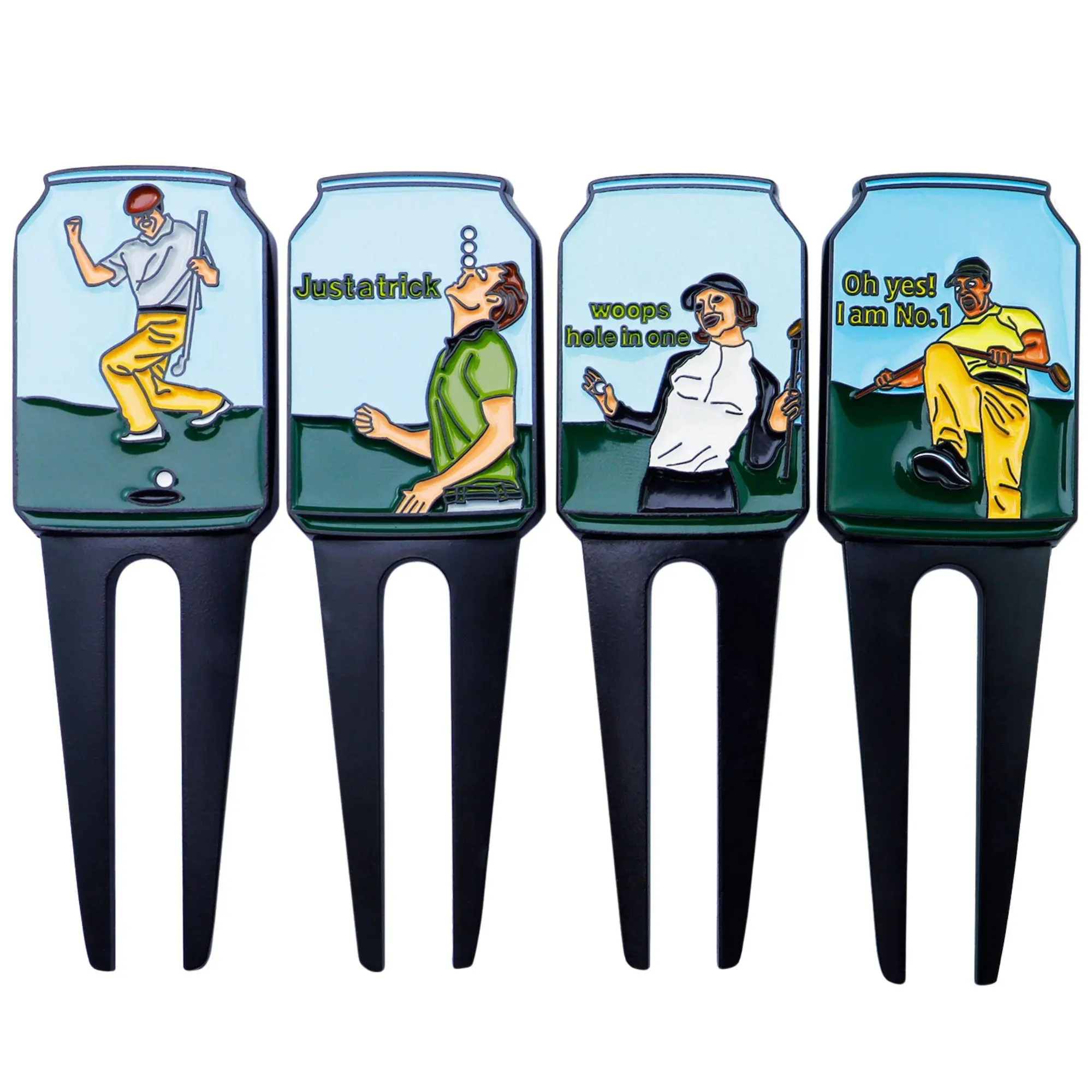 Funny Golf Divot Repair Tool, 4 Counts/set Golf Accessories for Men, Golf Enthusiast Gift, Great Gift for Golf Lovers