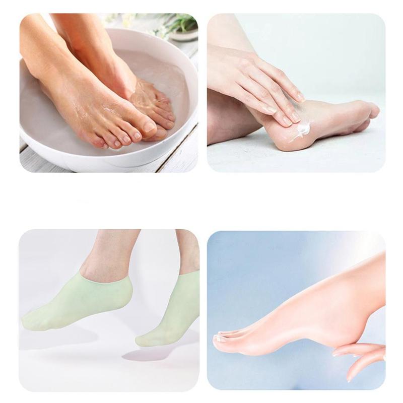 Product Introduction of Silicone Protective Moisturizing Foot Cover Socks Exfoliating, Tender, Anti Crack Socks Foot Skin Care Elastic Socks 30