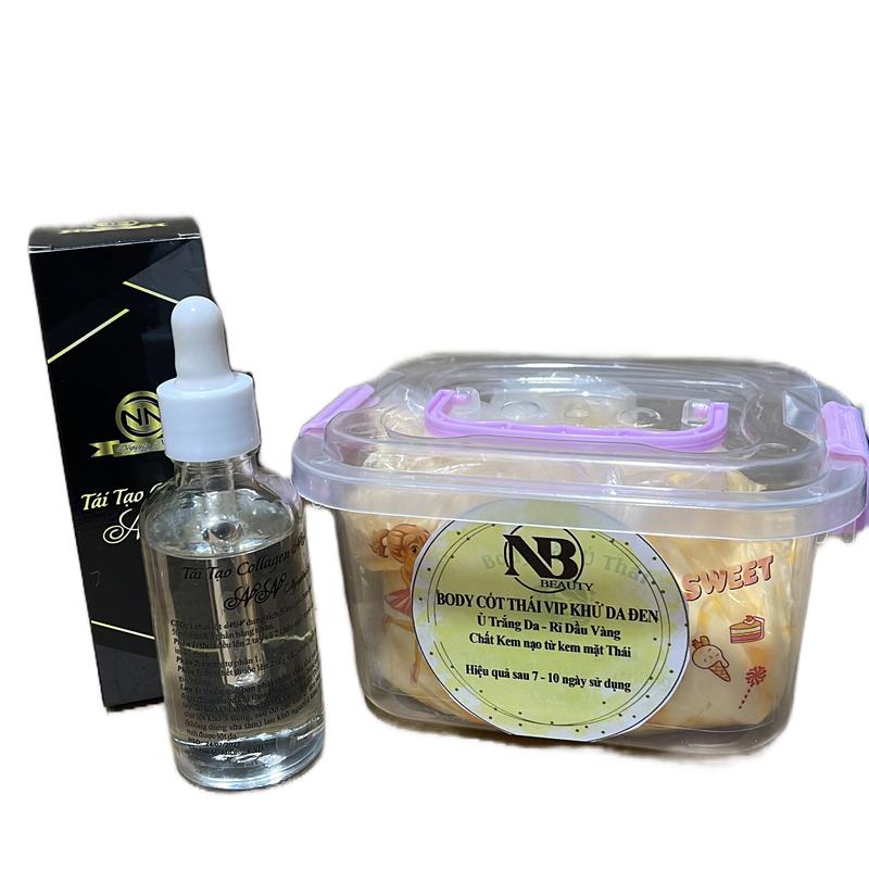 Combo Nước Lột Thay Da Body N&N và Kem Body VIP NB Beauty 500g Trắng Da Dưỡng Body Làm Đẹp Da