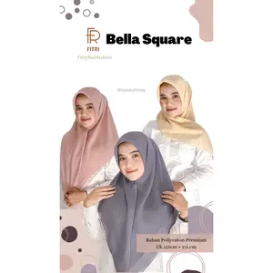 Bella Square Premium Anti Letoy|Hijab Segi Empat Polos|Kerudung Segi Empat|Jilbab Polos