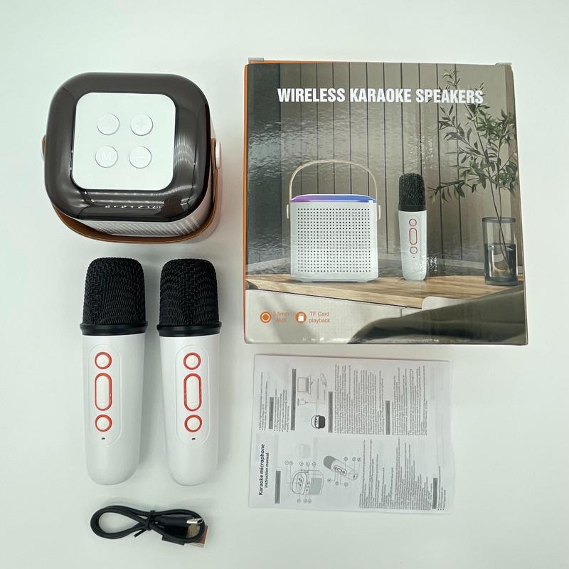 Product Introduction of Wireless Karaoke Speaker With Wireless Microphone, Portable Wireless Bluetooth Speaker With LED Ambient Light For Home Party Birthday Gift, Valentine's Day Gift 14
