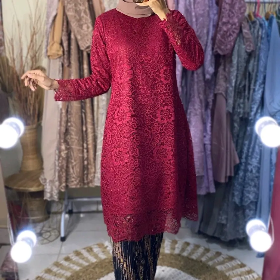 Setelan Kebaya Tunik Brokat Jumbo Ld 130 Cm | Kebaya Wisuda Elegan dan Cantik | Setelan Kebaya Ibu Hajat Jumbo | Kebaya Modern | Kebaya Brokat Mewah | Setelan Kebaya Kondangan | Kebaya Melayu | Setelan Kebaya Pesta Cantik | Kebaya Brokat Ibu ibu Bunga